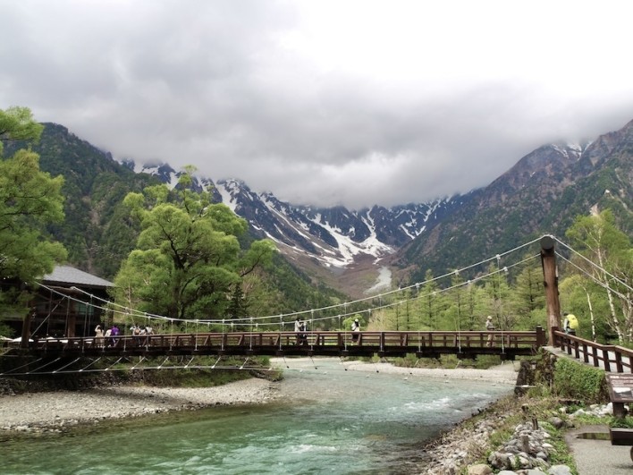 河童橋からの穂高連峰