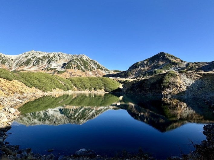 雄山（左）と浄土山（右）